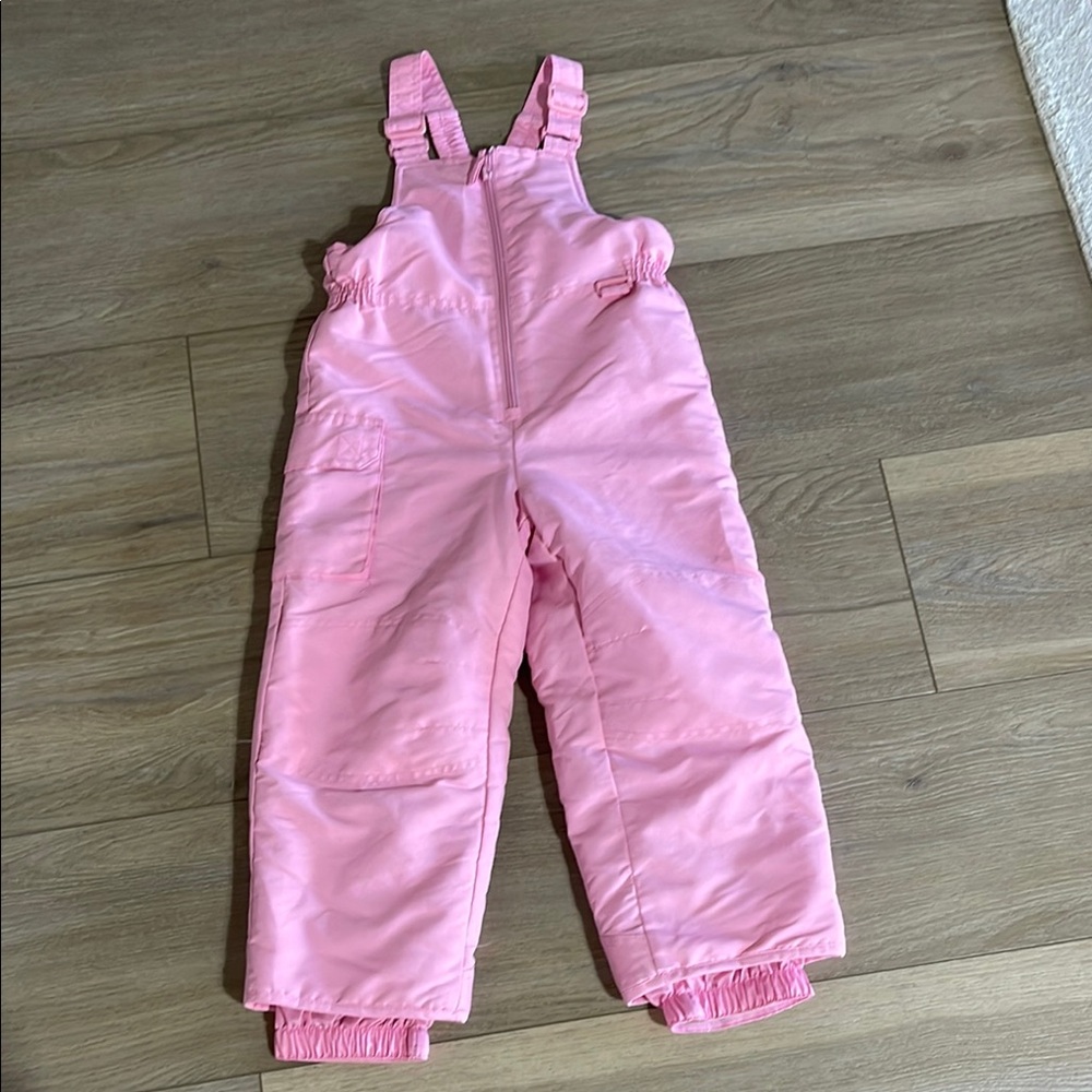 Kids Pink Snow Bib